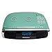 Studebaker Workstaton HiFi Music System with Bluetooth, FM Radio, CD, and Qi Wireless Charging Station (Teal)