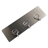 Adhesive Wall Hooks Nail Free No Scratch Reusable Heavy Duty Wall Hooks For Kitchen Bathroom Door Ceiling Hanger, With 3 Hooks.