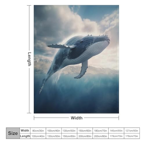 Couverture plaid baleines douillette 130x150cm une idée cadeau utile