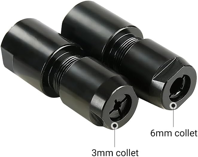 LOZLIN Angle Grinder Modified Adapter 5/8-11 Thread Straight Grinder Chuck Converter Heavy Duty Power Tool Accessory for Grinding Polishing Metalworking, 3/6mm-Black