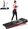 RHYTHM FUN Walking Pad Treadmill with Incline, Under Desk Treadmill with Incline, Treadmill for Home and Office, 300 Lbs Portable Treadmills with Remote Control (Incline Without Grip)