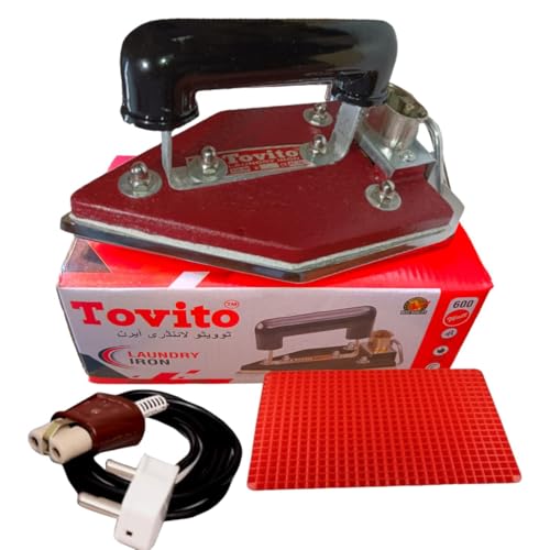 Image of 3kg Heavy Weight Stainless Steel Laundry Electric Dry Iron Press Box 750 Watts for Drycleaners, Laundry, Hotels, Industrial, Tailors Shop and Textile | Black. For industrial Use Only