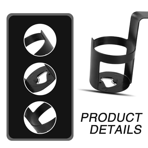 Sephile 2 PCS Car Hanging Water Cup Holder, 4.52\" x 2.55\" Portable Simple Gap Storage Rack for Car Window Seat Armrests, Stable Shockproof and Spill-Proof Beverage Holder, Universal for Cars (Black) - Thumbnail 4