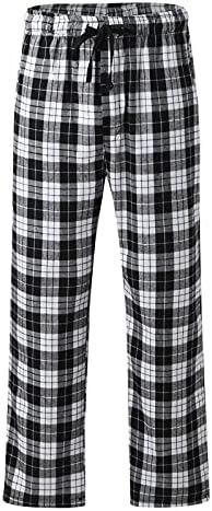 Pajama Pants Men'S Classic Red Checked Pajama Pants Skin-Friendly Soft Cotton Pajama Pants Gifts For Men
