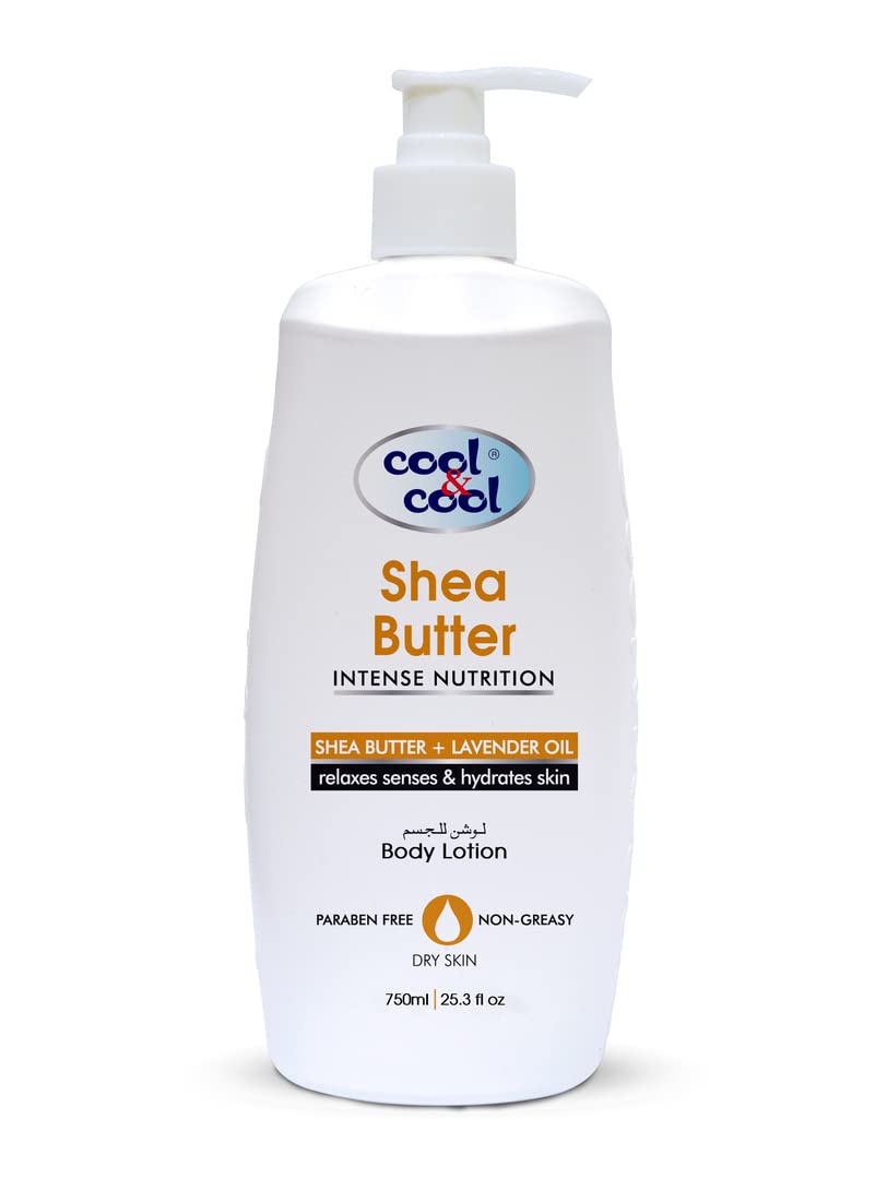 Body Lotion Shea Butter | Intense Nutrition, Lavender Oil, Hydrates Skin, Paraben Free, Non Greasy | 750ml