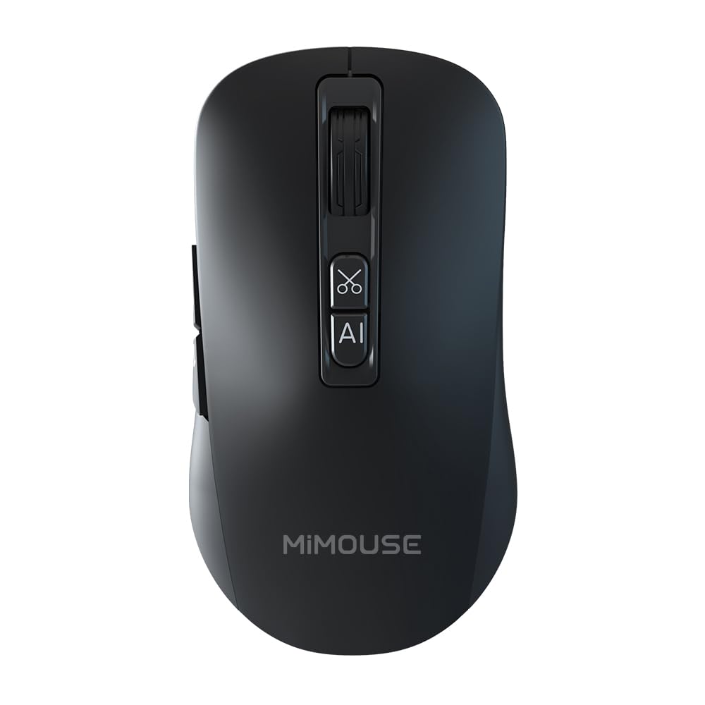 MIMOUSEEM4AI Wireless Intelligent AI Mouse, Built-in AI Assistant, Supports AI Writing, AI Drawing, Smart Mouse?one Click Voice Typing, Screenshot,Translation, and Supports Multiple Languages.