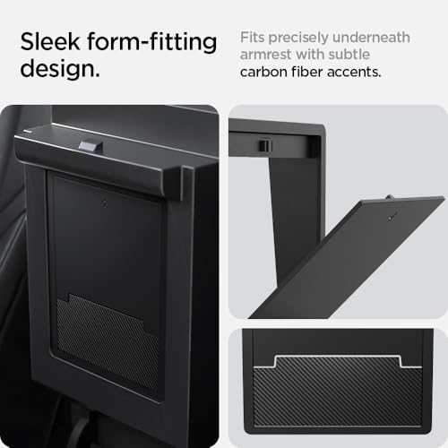 Image of Spigen One-Tap Hidden Storage Box for Tesla Model Y (2020-2024) & Model 3 (2017-2023) [Not for Model Y Juniper (2025 /26) and Model 3 Highland (2024 /25)] | Only Model Y (2020-24) & Model 3 (2017-23) - Not for Model Y Juniper (2026 /25) and Model 3 Highland (2026 /25 /24)