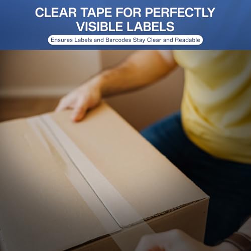 36 Rolls Clear Packing Tape, 1.88 Inch x 68 Yards, 2.7 Mil Thick - Heavy Duty Shipping Tape for Moving, Sealing Boxes, Packaging - Strong Adhesive, Bulk Savings Pack for Home, Office & Business - Thumbnail 5