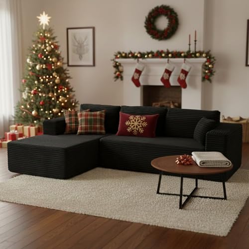 104" Modular Sectional Sofa with L-Shape Chaise, Modern Upholstered Cloud