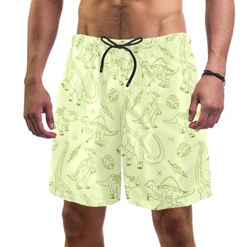 Short de bain homme dinosaure élastique grande taille confortable avec poches