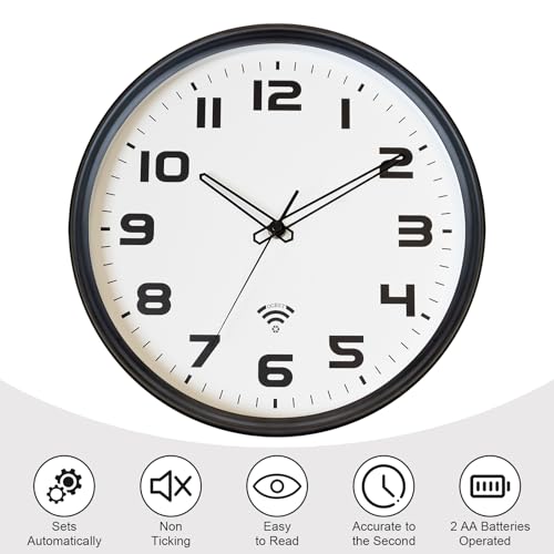 Horloge murale à piles Wi-Fi design sobre et lisibilité parfaite - 8