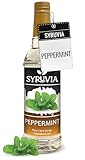 Syruvia Peppermint Syrup for Coffee, Flavored Syrup for Drinks, Lattes, and Desserts – 25.4 fl oz