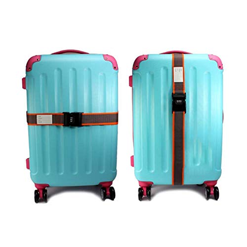 Axgo Alça de bagagem com senha cruzada, cinto de encadernação para mala, tamanho único, laranja