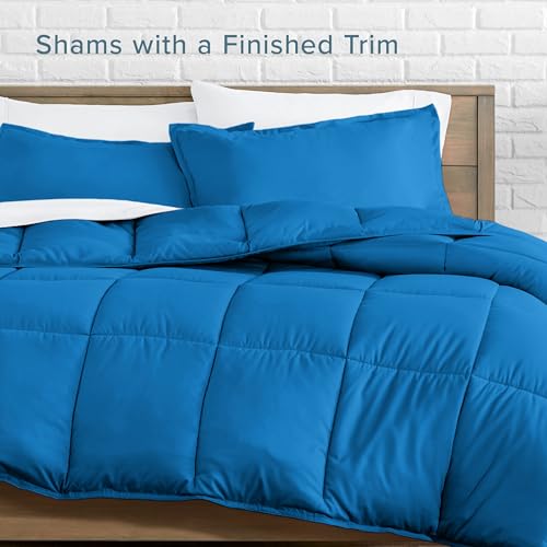 Bare Home Queen Comforter Set - 1800 Ultra Soft (Queen, Medium Blue) by Bare Home - Used condition - Image 9