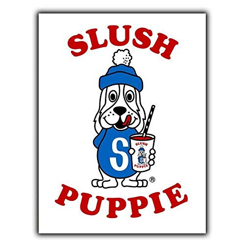 Krouterebs New Tin Sign Slush Puppie Puppy Metal Tin Sign Rustic Wall Decor Suitable For Home And Kitchen Bar Man Cave Cafe Garage Wall Decor Retro Vintage 12X8 Inch