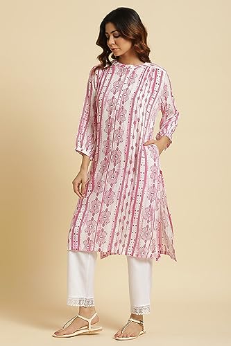 Image of W for Woman Women's Viscose Relaxed Fit Casual Kurta