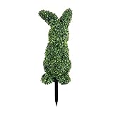 Bunny Topiary Outdoor,2025 Rabbit Shaped Topiary Trees,Topiary Trees Artificial Boxwood Outdoor,Easter Rabbit Shaped Potted Indoor & Outdoor Decor Gift (A)