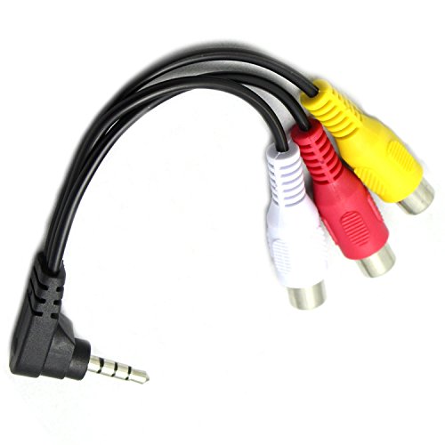 Qaoquda 3.5mm to RCA, 90 Degree Angle 3.5mm 1/8\" TRRS Stereo Pulg Male to 3 RCA Female Jack Adapter Cable-6 inch - Thumbnail 3