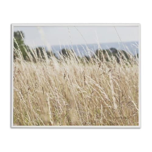 Rural Wheat Field Spring Breeze, 11 x 14 Inch Framed Giclée Print