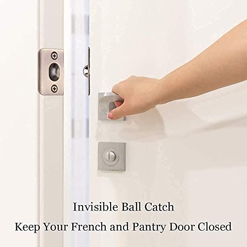 Ball Catch Door Hardware Jiayi 2 Pack Door Ball Catch For Top Of Door French Door Ball Catch Latch Adjustable Ball Catch Strong Drive In Ball Latch For Invisible Pantry Ball Bearing Door Latch Silver #TOP6