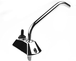 Grifo de bomba de agua eléctrica de 12 V | con interruptor | para caravana, barco, autocaravanas, RV, base de aleación de zinc, boquilla de acero inoxidable | Rotación de 360 grados fregadero de