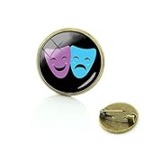 Qualitativ hochwertig Klassische venezianische Masken-Brosche für Damen, Herren, Kleid, Maske, Party-Schmuck