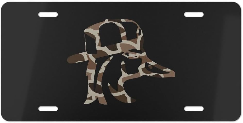 Old School Camo Redneck Duck License Plate Frame, Vanity Plate, Tag, Gifts for Him, Truck Car Tag