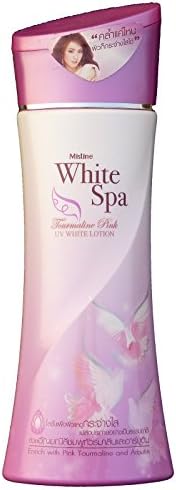 White Spa Tourmaline Pink Crystal UV White Body Lotion Enrich with Pink Tourmaline and Arbutin 200Ml.