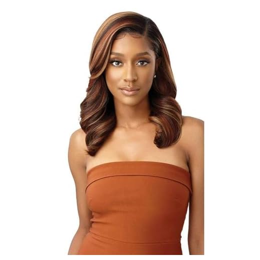 Outre Meltd Hairline Lace Front Wig HD Transparent Redesigned ComfortFit Ear Contour AMANDA (DR4/GDNHNBL)