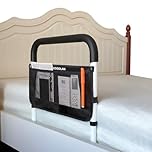 GOODLAN Bed Rails for Elderly Adults Safety Adjustable Heights Storage Pocket Assist Support Side Railings for Seniors Citizens Slides Under Mattressbed Cane Bed Guard Bed Handles Bars (white)