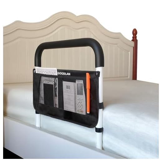 Bed Rails for Elderly Adults Safety Adjustable Heights Storage Pocket Assist Support Side Railings for Seniors Citizens Slides Under Mattressbed Cane Bed Guard Bed Handles Bars (white)