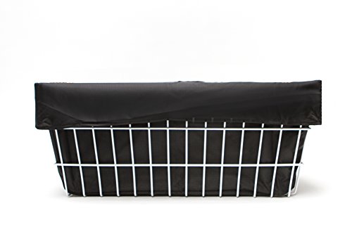 Large Bike Basket Liner, Adult Trike Bicycle Basket Liner, Rear Extra Large Trike Only Basket Liner, Basket Liner for Adult Trike Back Basket or Large Bicycle Basket only. (Black, Large 21x15x10)