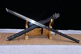 Broadsword,Black Gold dao Sword Real,Forged Damascus Blade,Alloy Fittings,Full Tang,Kung fu