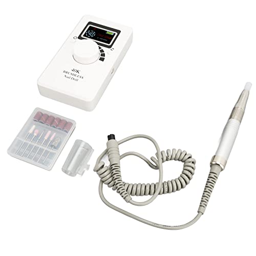 Máquina de Furar Unhas Elétrica 40000 RPM CW CCW Spin Lock Handle Salão de Unhas Ferramenta de Arte