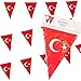 Produktbild Deko * TÜRKEI * für Party und Geburtstag | Dekoration Partydeko Turkey Länderparty EM WM Türkische Flagge, Edition: Wimpelgirlande, 10m
