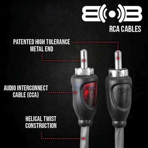 Image of Belva True 8 Gauge AWG Premium CCA Complete Amplifier Wiring Kit with OFC 2-Channel RCA Cable - BAK82 RED