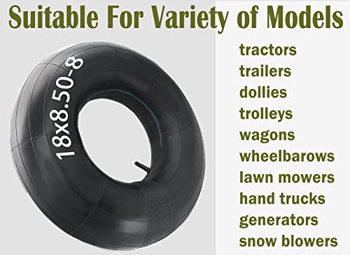 18X8.50-8/18X9.50-8 Inner Tube With Tr13 Straight Valve Stem Compatible With Lawn Mowers, Hand Trucks,Tractors, Golf Carts, And Garden Trailers (2 Packs) #TOP4
