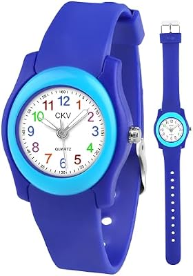 CKV Girls Watch Age 3-12 – 3ATM Waterproof Dark Blue Analog Kids Watch