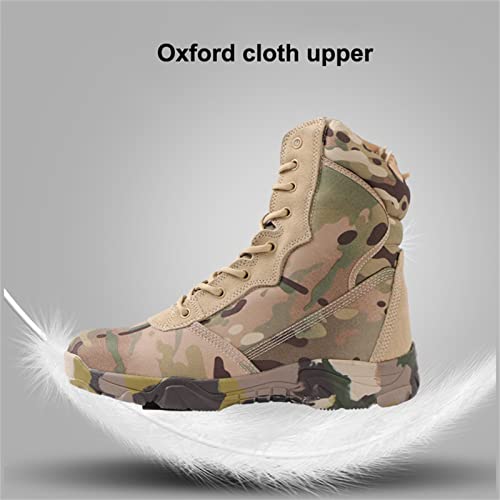 Lzyjck Outdoor Tactical Military Combat Ankle Boots Hiking Boots Tactical Combat Boots Breathable And Durable Trekking Boots Water Resistant Lightweight Hiking Boots,Camouflage black,39 - Image 3