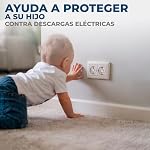 Hoffenbach 20x Protector de Enchufes para Bebés – Tapas de Seguridad Infantil para Enchufes – Protección para Bebés en el Hogar – Protectores de Enchufes con Giro – Seguridad en Casa – Blanco