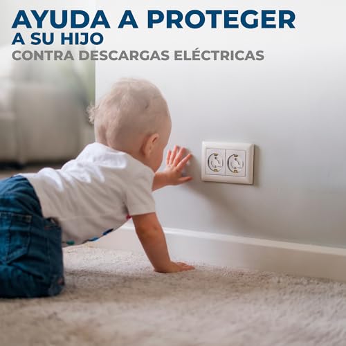 Hoffenbach 20x Protector de Enchufes para Bebés – Tapas de Seguridad Infantil para Enchufes – Protección para Bebés en el Hogar – Protectores de Enchufes con Giro – Seguridad en Casa – Blanco - Imagen 4