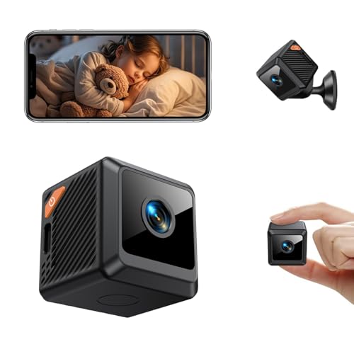 DMG Mini Camera, Security Camera with Bluetooth Connectivity - 1080P HD Video, Motion Detection Alarm, 140° Wide Angle Lens, Infrared Night Vision & 600mAh Battery for Home Monitoring