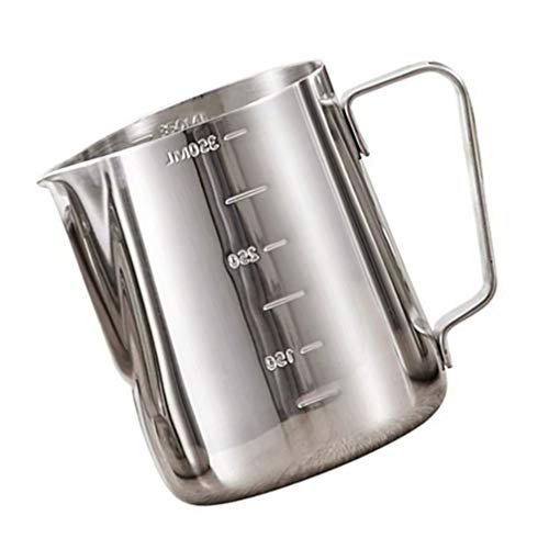 Cabilock Measuring Cups Stainless Steel Measuring Cup Steaming Frothing Pitcher Frothing Cup Stainless Steel Cups