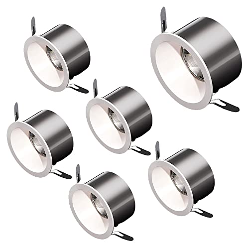 Foco empotrable LED de Aluminio de 6 Paquetes, antideslumbrante, Hermoso Arco de 55°, CRI98, luz LED empotrada para Techo
