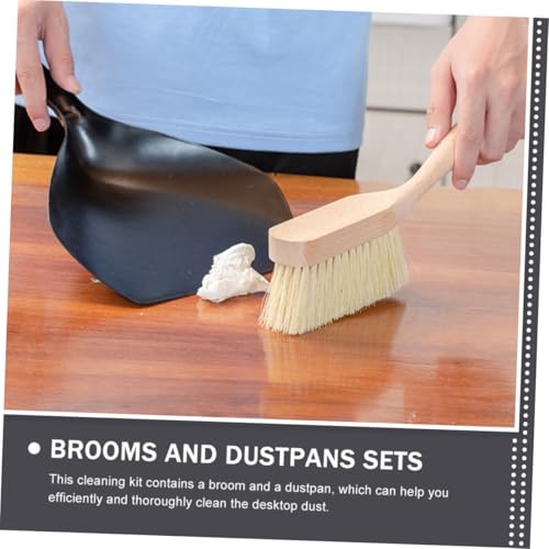 MUCKLILY Mini Besen und Kehrschaufel Set aus Langlebigem Kleines Handliches Reinigungsset für Haushalt und Büro Platzsparend für Desktop Staub Mithelfen – Bild 6