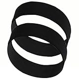 2 Stück Breite Stirnbänder Dehnbares Haarband Elastisches Sport Absorbieren Schweiß Stirnband Für Erwachsene Frauen Männlich Gym Yoga Laufen Outdoor Übungen (Schwarz)