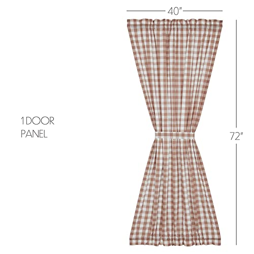 VHC-Brands-Annie-Portabella-Buffalo-Check-Country-Farmhouse-French-Door-Panel-72×40-Brown-and-White VHC Brands Annie Portabella Buffalo Check Country Farmhouse French Door Panel 72×40 Brown and White