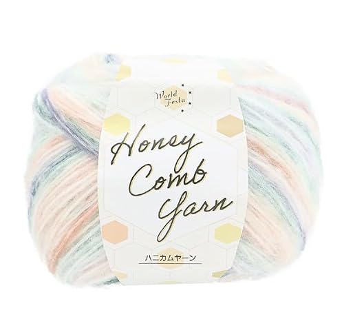 ユザワヤ(Yuzawaya) Honey Comb Yarn, Worsted Weight, Color T3
