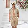 Tansozer Mens Summer Casual Cotton Shorts with Pockets Elasticated Waist Black XXXL #1