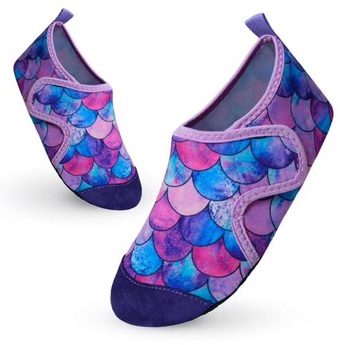 Vorvowry Badeschuhe Kinder Mädchen Jungen Wasserschuhe rutschfeste Schwimmschuhe Schnell Trocknend Aquaschuhe Leicht Strandschuhe Barfußschuhe Badesocken Kleinkinder Lila Fischschuppen 24-25 Vorvowry Badeschuhe Kinder Mädchen Jungen Wasserschuhe rutschfeste Schwimmschuhe Schnell Trocknend Aquaschuhe Leicht Strandschuhe Barfußschuhe Badesocken Kleinkinder Lila Fischschuppen 24-25